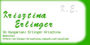 krisztina erlinger business card